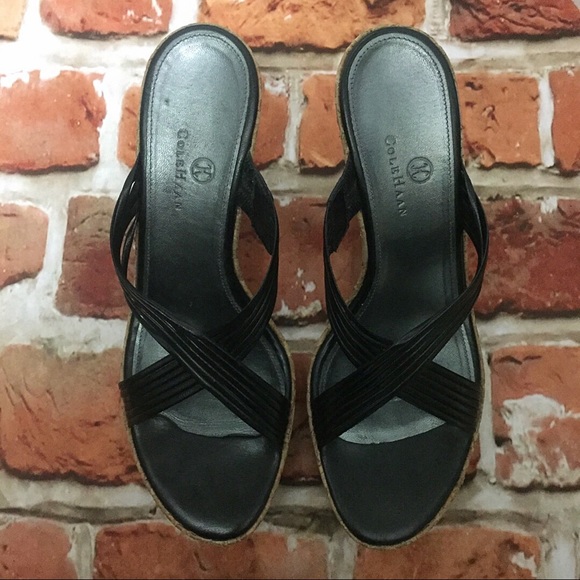 Cole Haan Strappy Crisscross Cork Sole Sandals - Picture 3 of 7